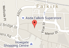 Location Map of Falkirk Trinity Church